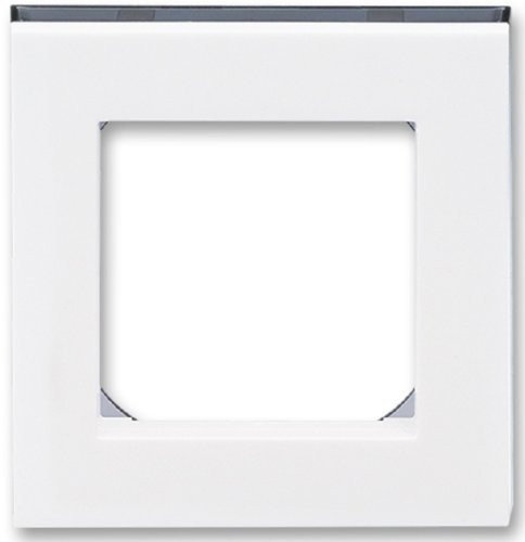 Рамка универсальная ABB EPJ Levit 1-м. белый/дымчатый чёрный картинка